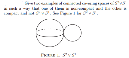 Solved Give Two Examples Of Connected Covering Spaces Of | Chegg.com