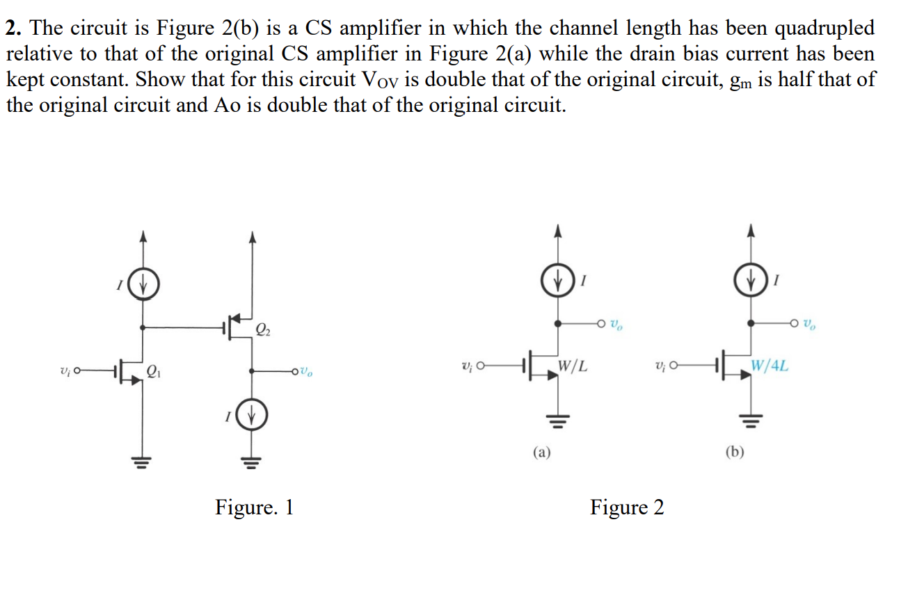 Solved 2. The circuit is Figure 2(b) is a CS amplifier in | Chegg.com