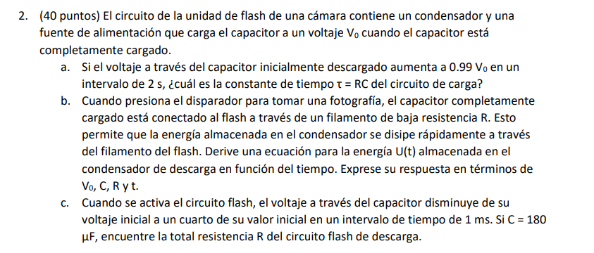 Solved The circuitry of a camera's flash unit contains a | Chegg.com