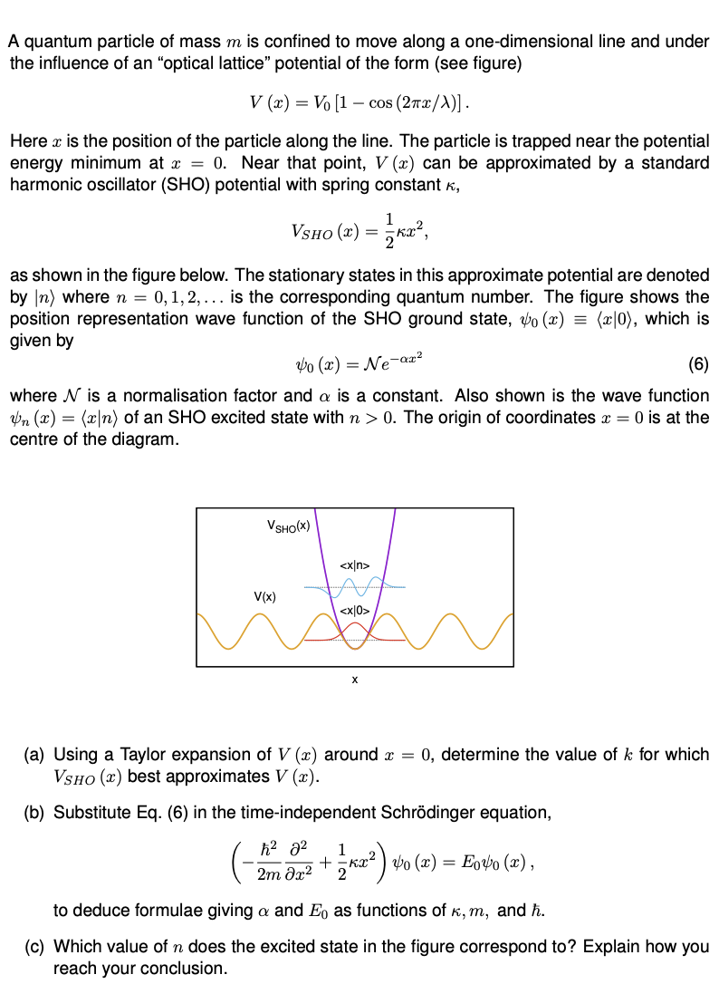 Solved A Quantum Particle Of Mass M Is Confined To Move | Chegg.com