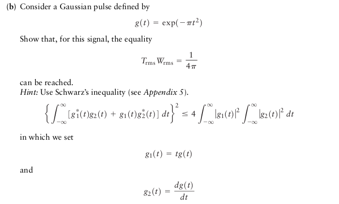 Solved 2.51 (a) The root mean-square (rms) bandwidth of a | Chegg.com