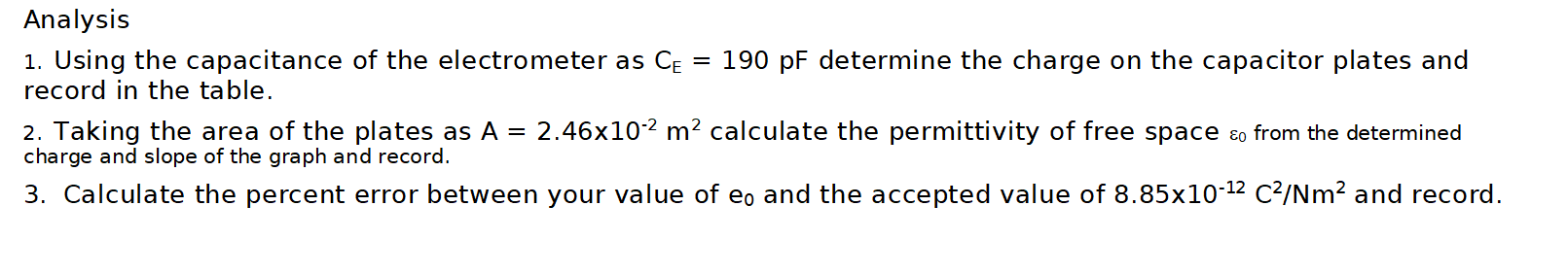 Solved 1. Using the capacitance of the electrometer as | Chegg.com