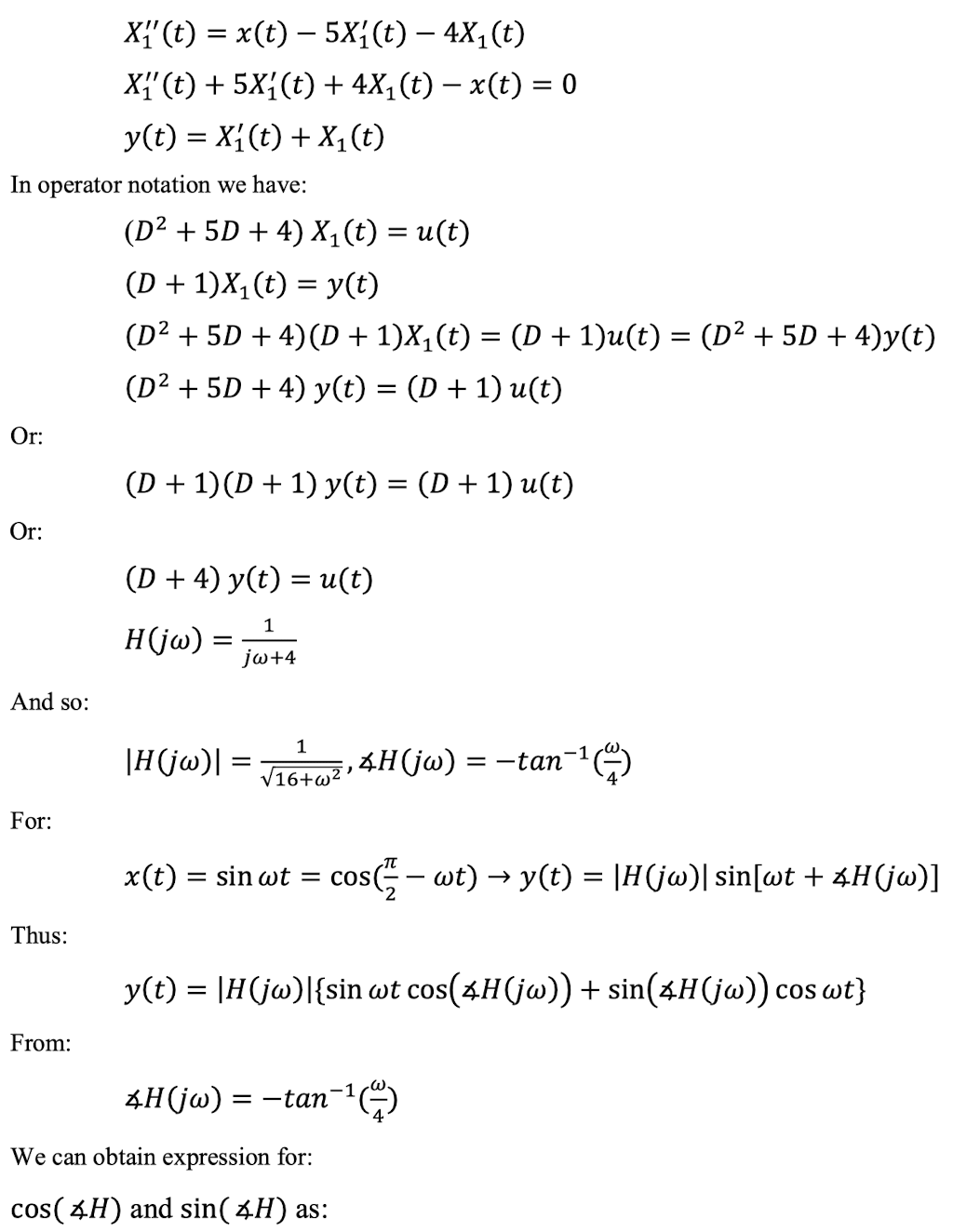 Solved 20. For the system shown below, find a differential | Chegg.com