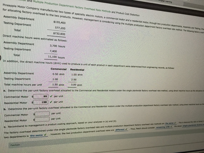 ️ Allocation of factory overhead. Factory overhead — AccountingTools