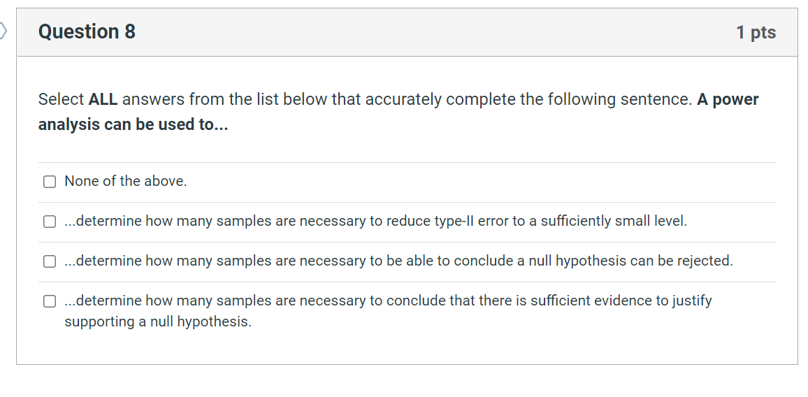 Solved > Question 8 1 pts Select ALL answers from the list | Chegg.com