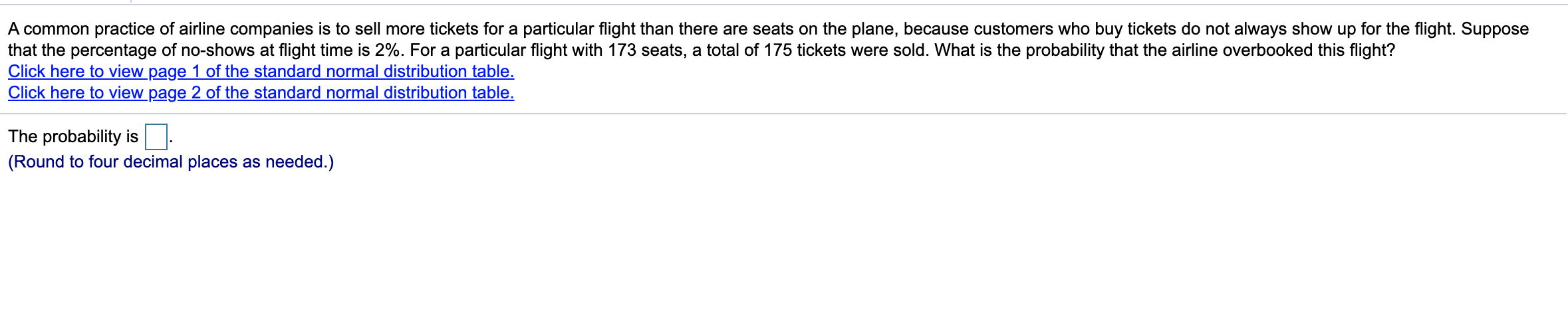 Solved A common practice of airline companies is to sell | Chegg.com