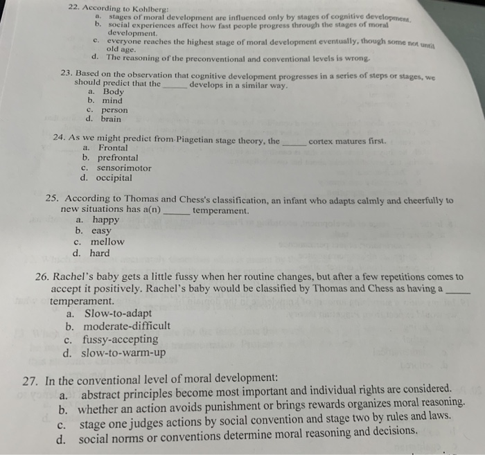 Kohlberg's stages of online cognitive development