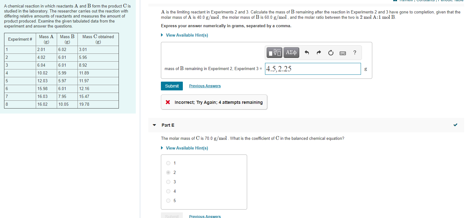 Solved A chemical reaction in which reactants A and B form | Chegg.com