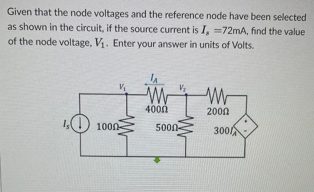 Solved Given that the node voltages and the reference node | Chegg.com
