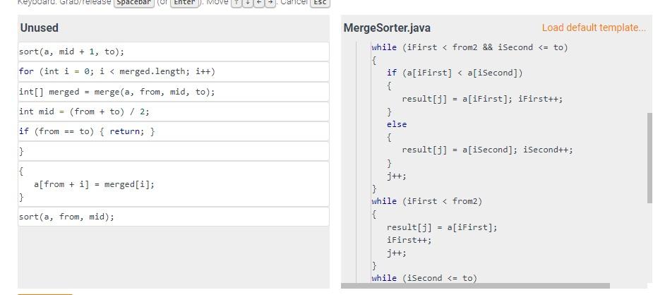 Solved The implementation of the sort method in the | Chegg.com