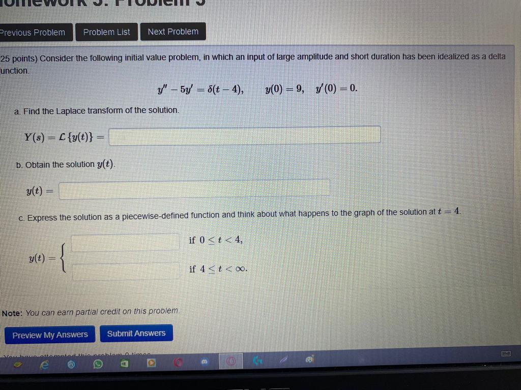 Solved Previous Problem Problem List Next Problem 25 points) | Chegg.com