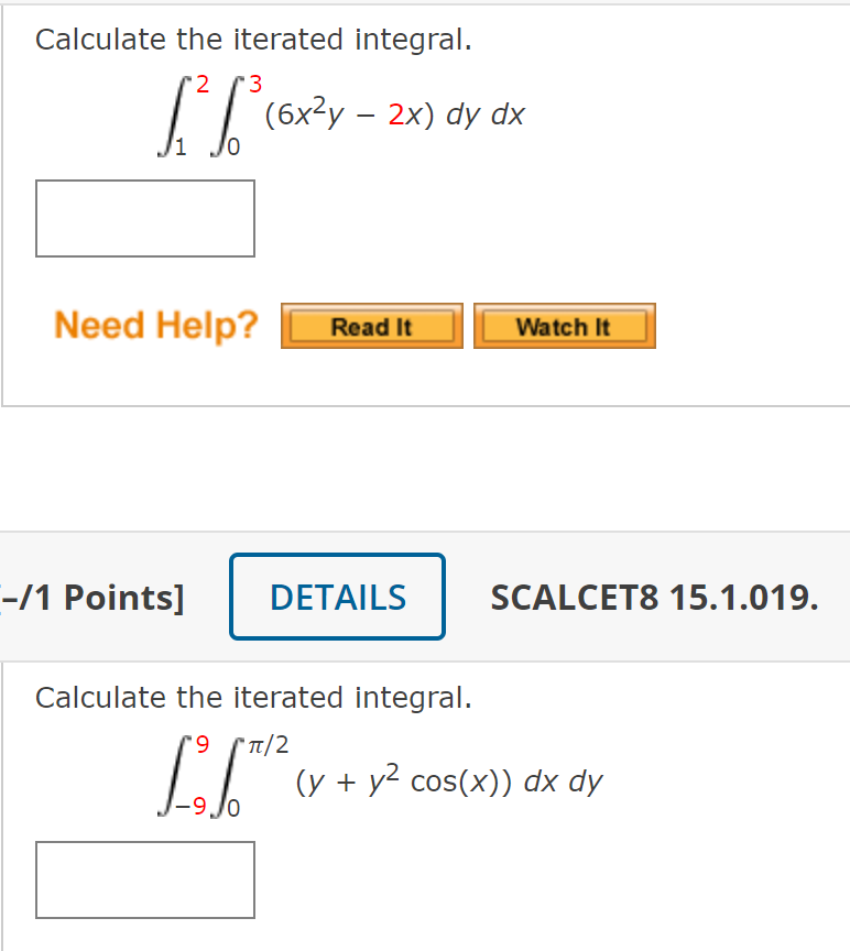 solved-calculate-the-iterated-integral-3-6x2y-2x-dy-dx-chegg