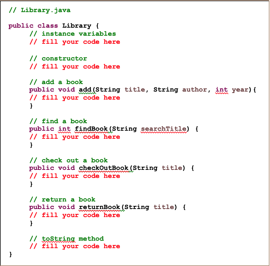 Solved This assignment involves the development of a library | Chegg.com