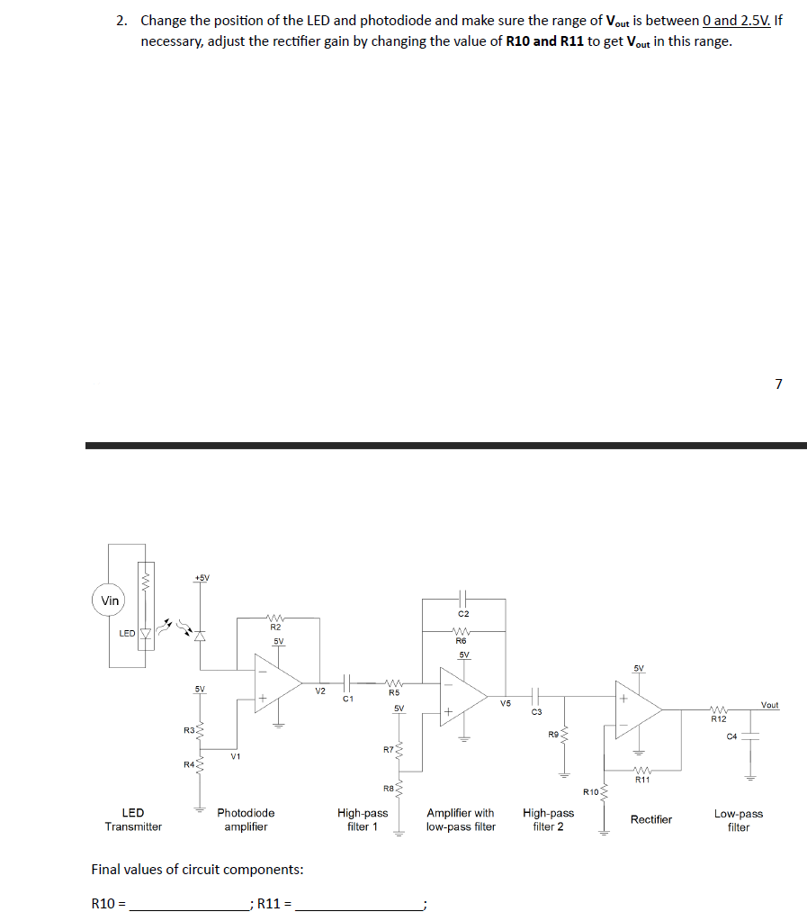 Solved 1. Design and build the photodiode amplifier circuit