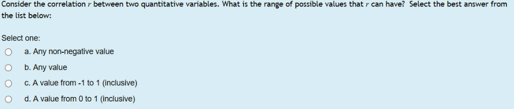 Solved Consider the correlation r between two quantitative | Chegg.com