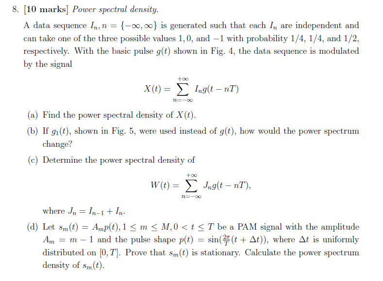 8 10 Marks Power Spectral Density A Data Seque Chegg Com