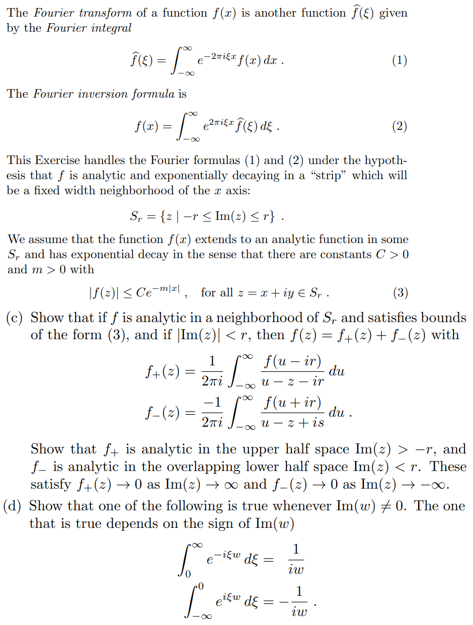 Solved The Fourier transform of a function f(x) is another | Chegg.com