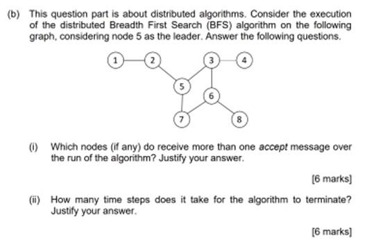 Solved (b) This question part is about distributed | Chegg.com