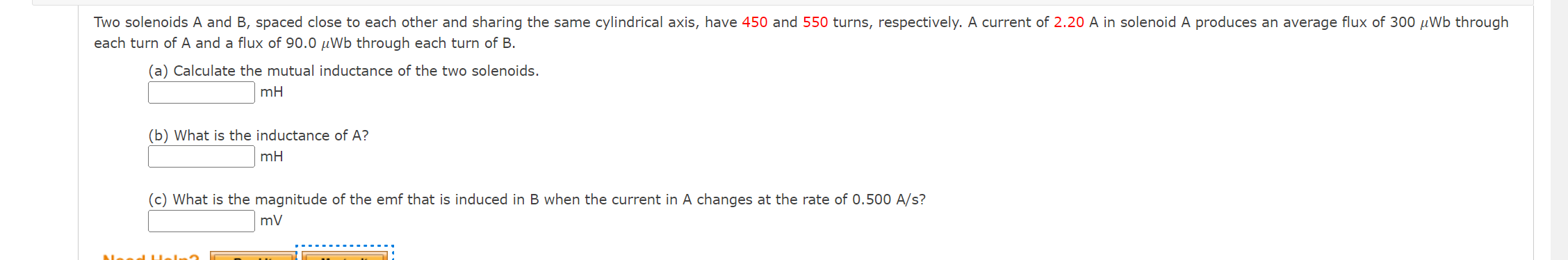 Solved each turn of A and a flux of 90.0μWb ﻿through each | Chegg.com