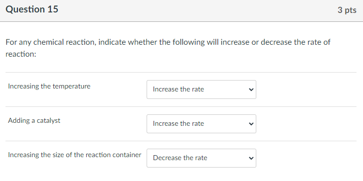 Solved For any chemical reaction, indicate whether the | Chegg.com