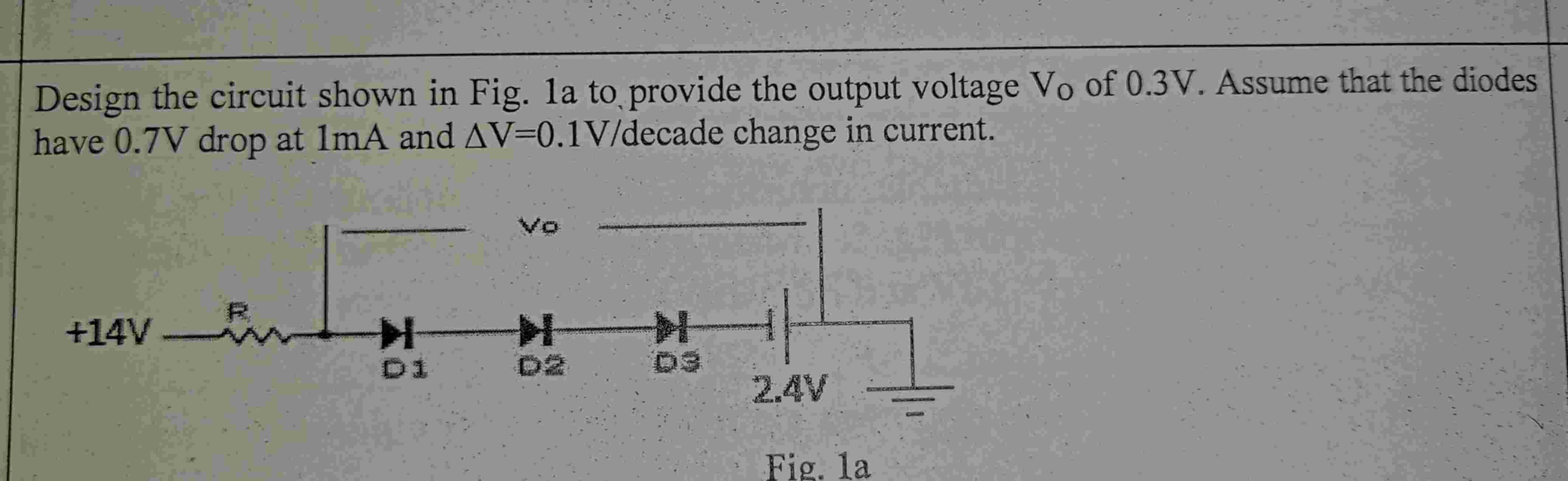 Solved Design the circuit shown in ﻿Fig. 1a to ﻿provide the | Chegg.com