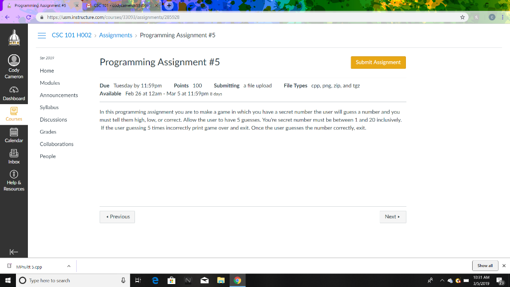Solved Programming Assignment #5 1-CSC 101 C https://us | Chegg.com