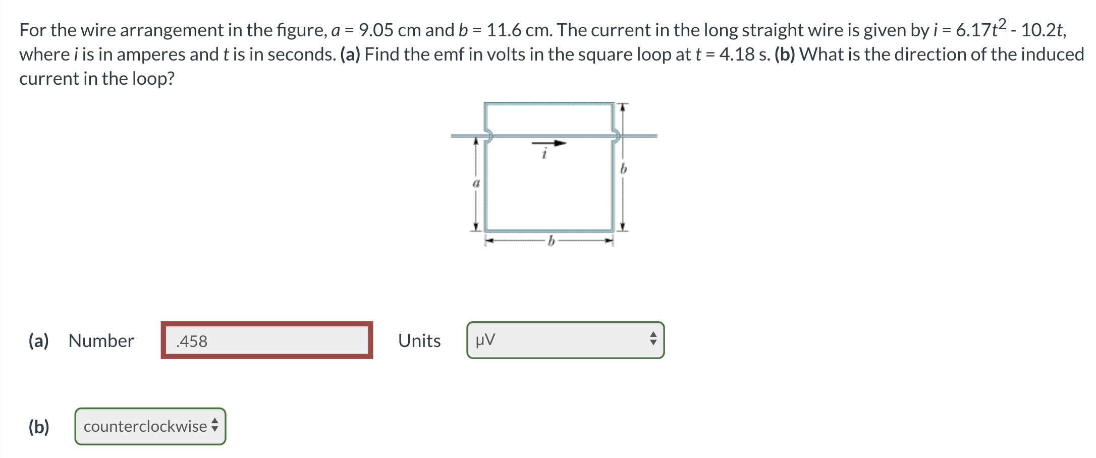 Solved = = = For the wire arrangement in the figure, a = | Chegg.com