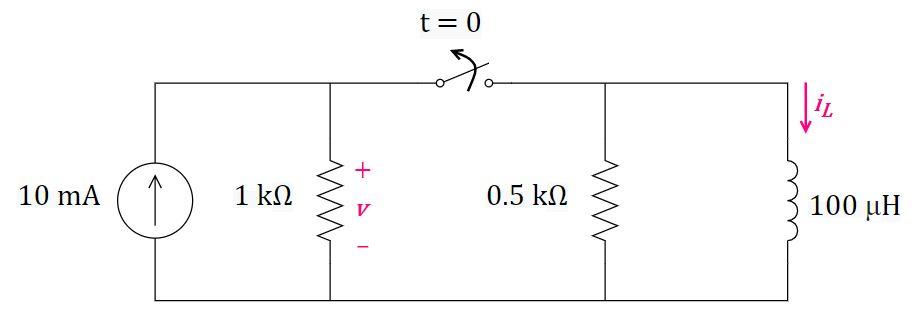 Solved The switch drawn in the circuit below has been open | Chegg.com