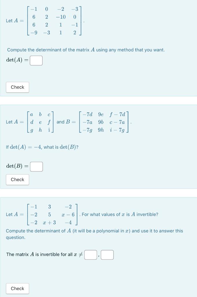 Solved Let A⎣⎡−166−9022−3−2−1011−30−12⎦⎤ Compute The 1074