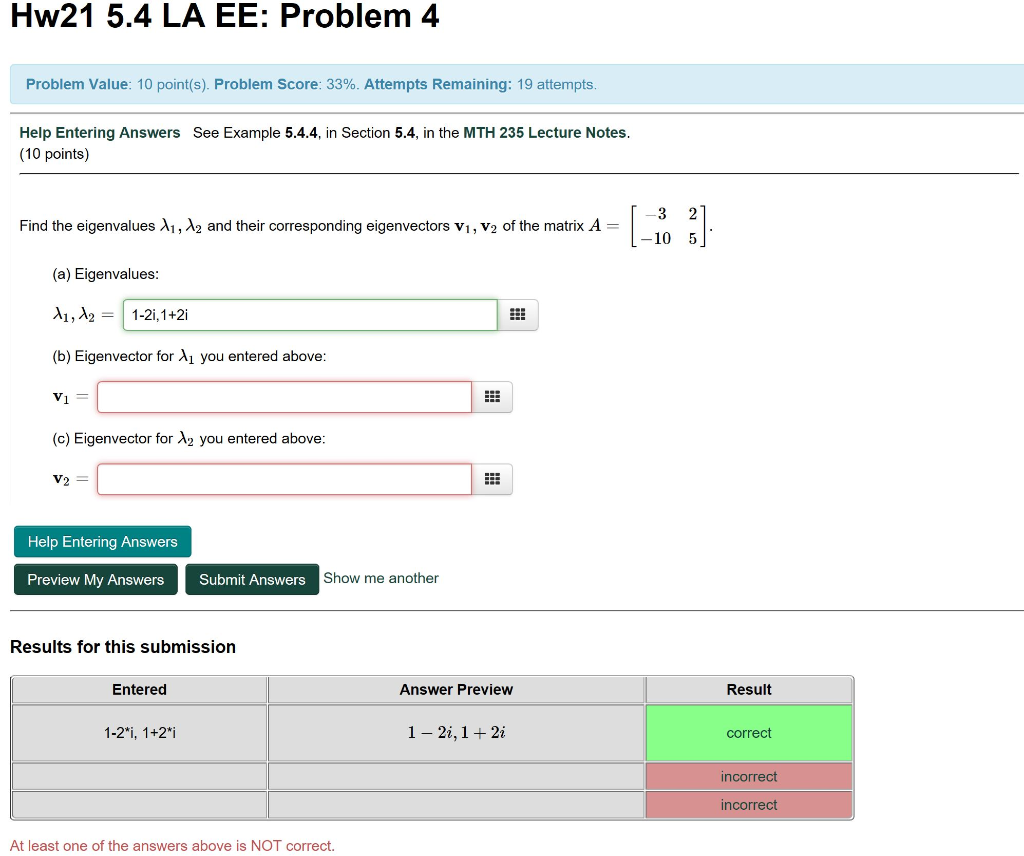 Solved Find The Eigenvalues λ1, λ2 And Their Corresponding | Chegg.com