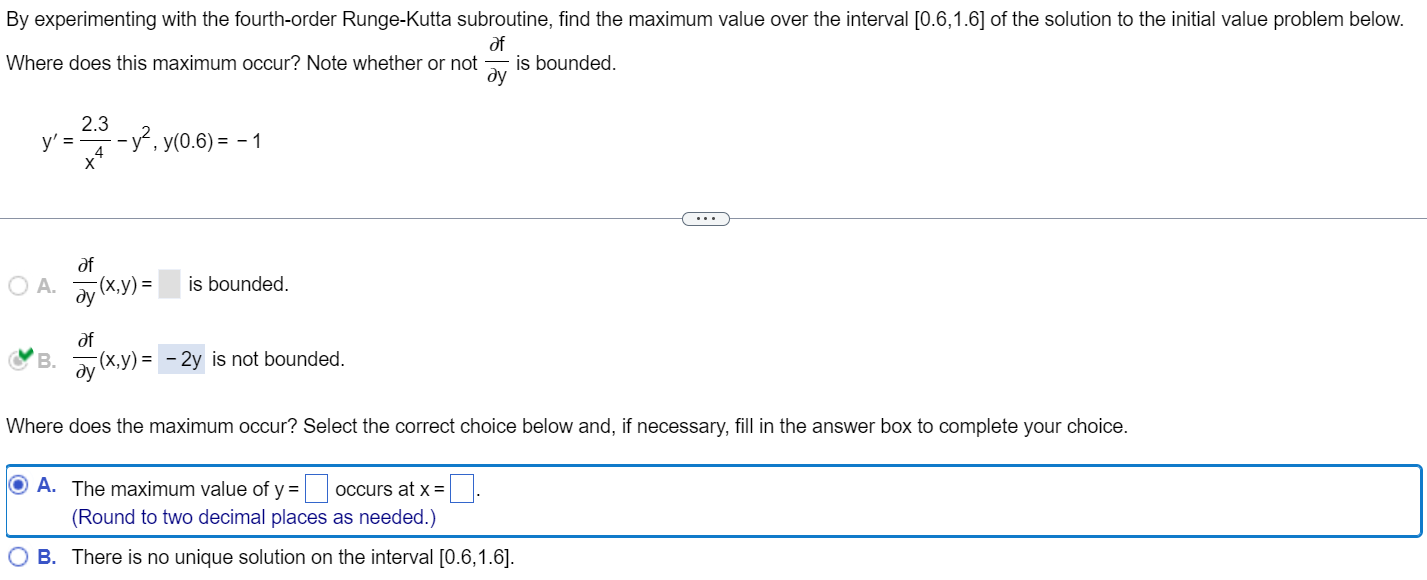 Solved By Experimenting With The Fourth-order Runge-Kutta | Chegg.com