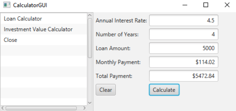 Solved Create a GUI java program that contains Loan | Chegg.com
