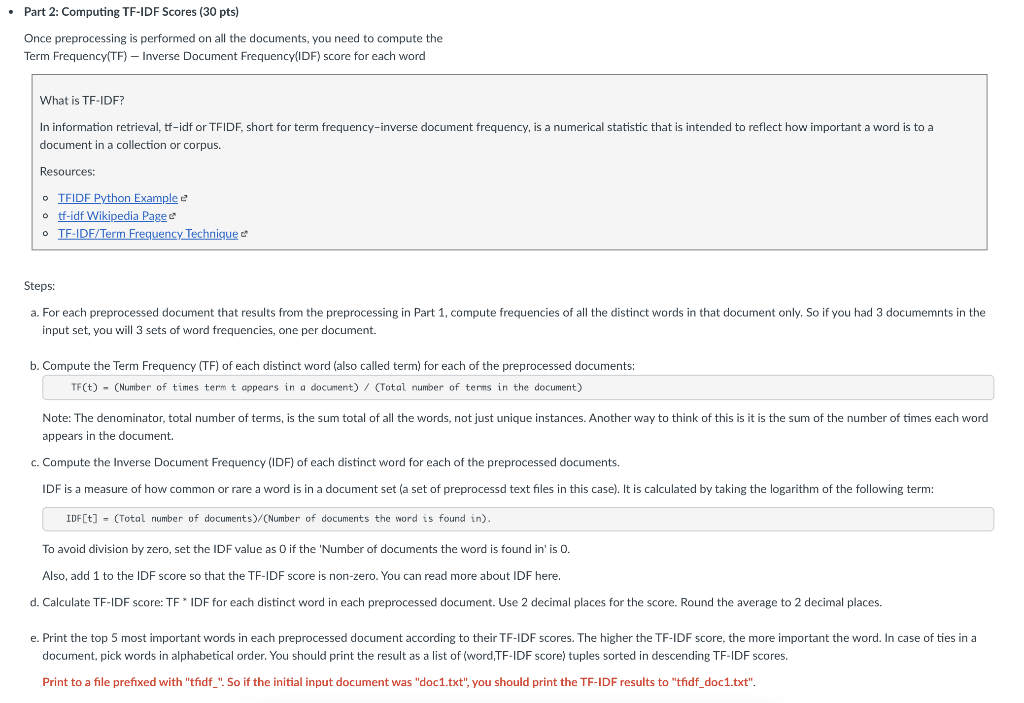 Solved Problem 3: Text Processing (60 pts) For this problem, | Chegg.com