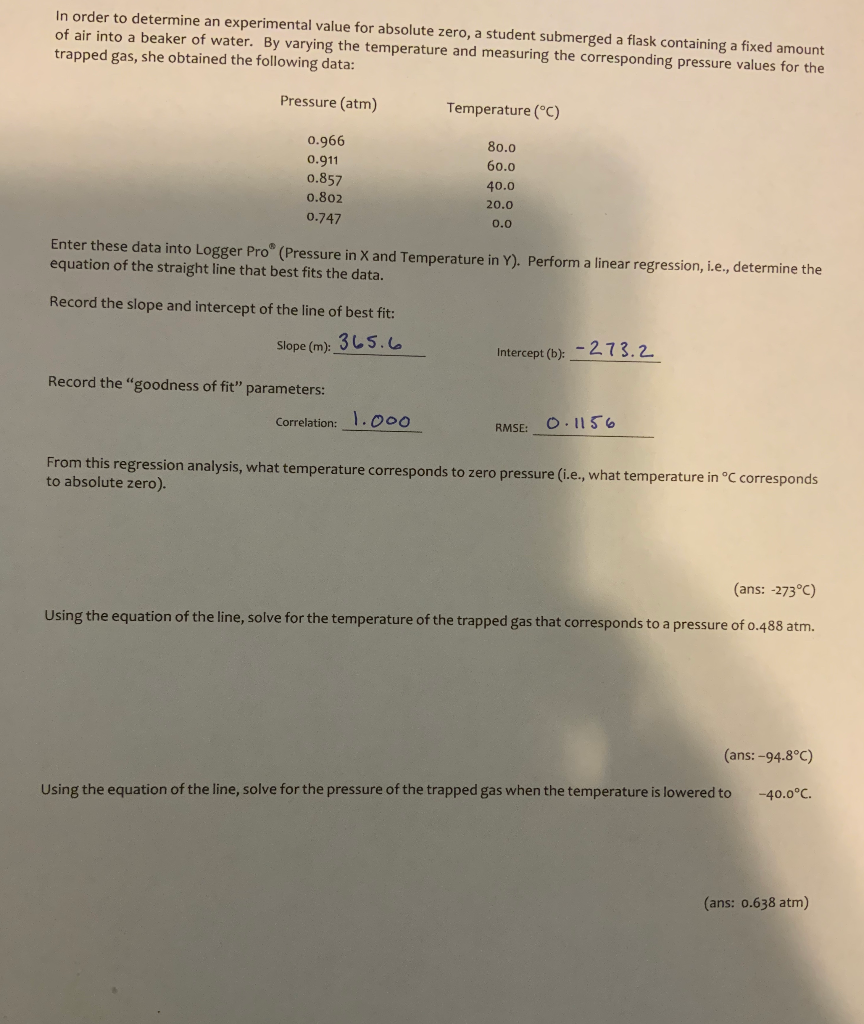 Solved In order to determine an experimental value for | Chegg.com