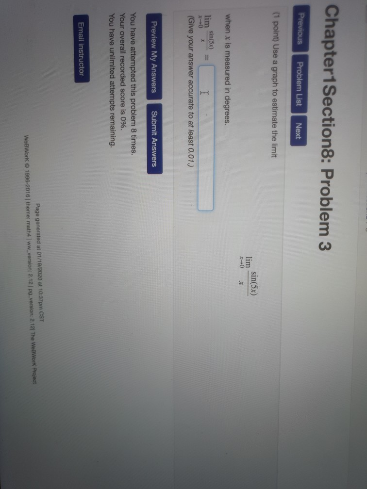 Solved Chapter1Section8: Problem 3 Previous Problem List | Chegg.com