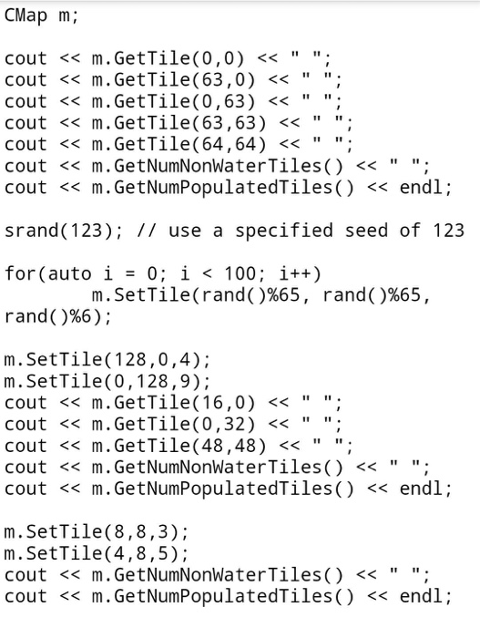 Solved 2. Write a program to create a game map. A game map | Chegg.com