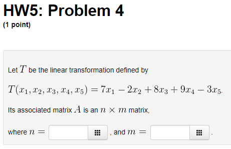 Solved Let T be the linear transformation defined by | Chegg.com
