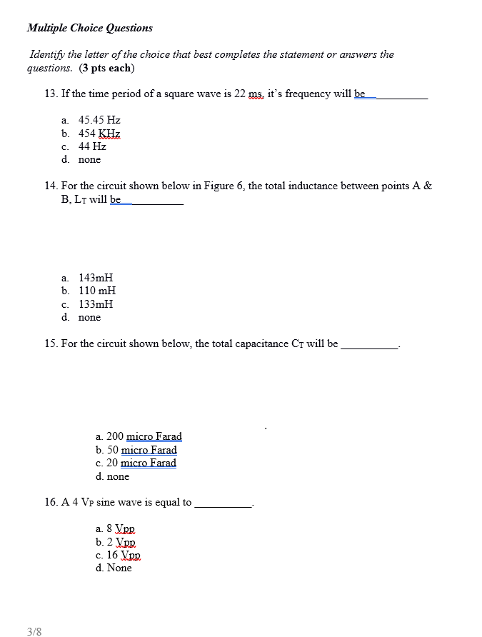 Solved Identify the letter of the choice that best completes | Chegg.com