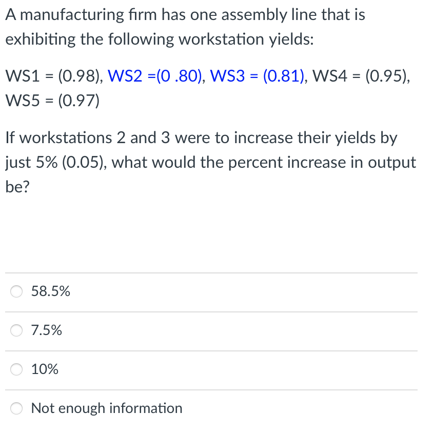 Solved A manufacturing firm has one assembly line that is | Chegg.com