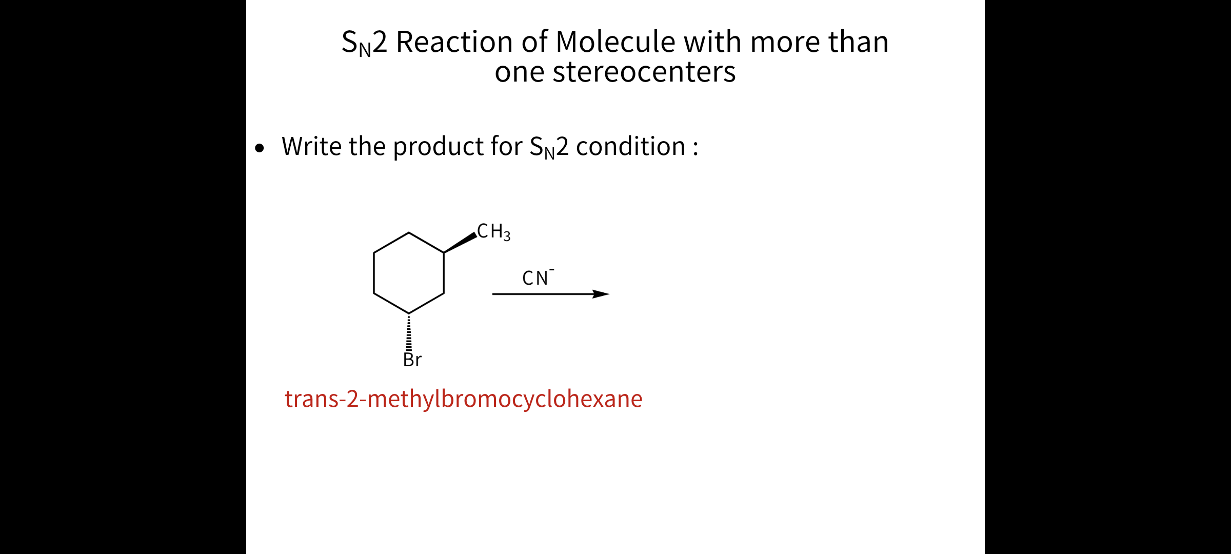 Solved Example - Write the product for reaction in SN1 | Chegg.com