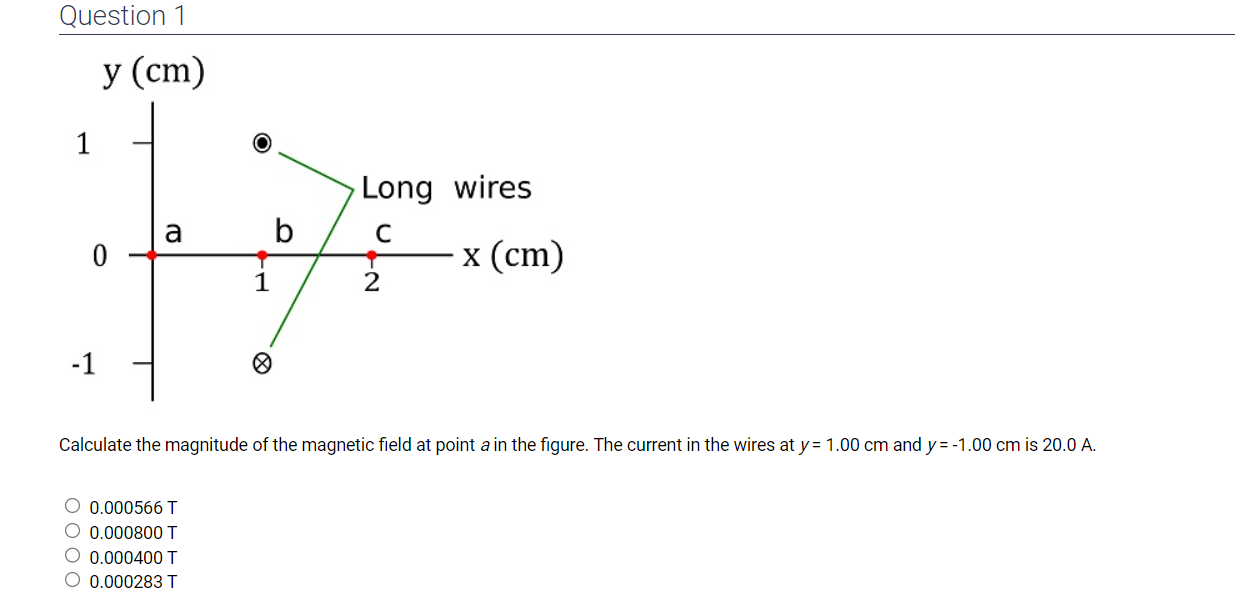 Solved Calculate the magnitude of the magnetic field at | Chegg.com