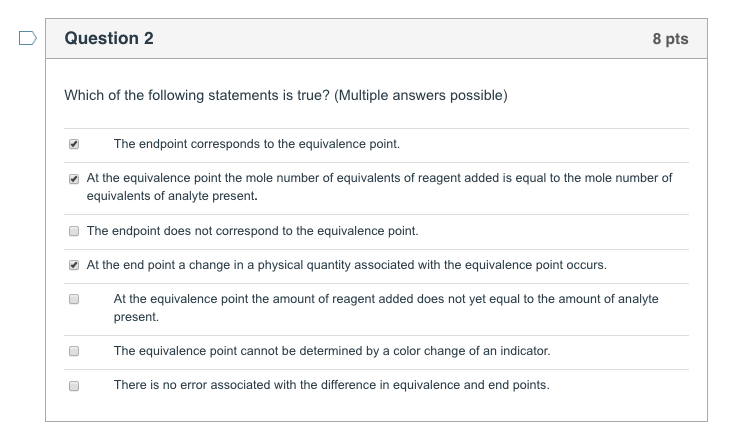 Solved D Question 2 8 pts Which of the following statements | Chegg.com