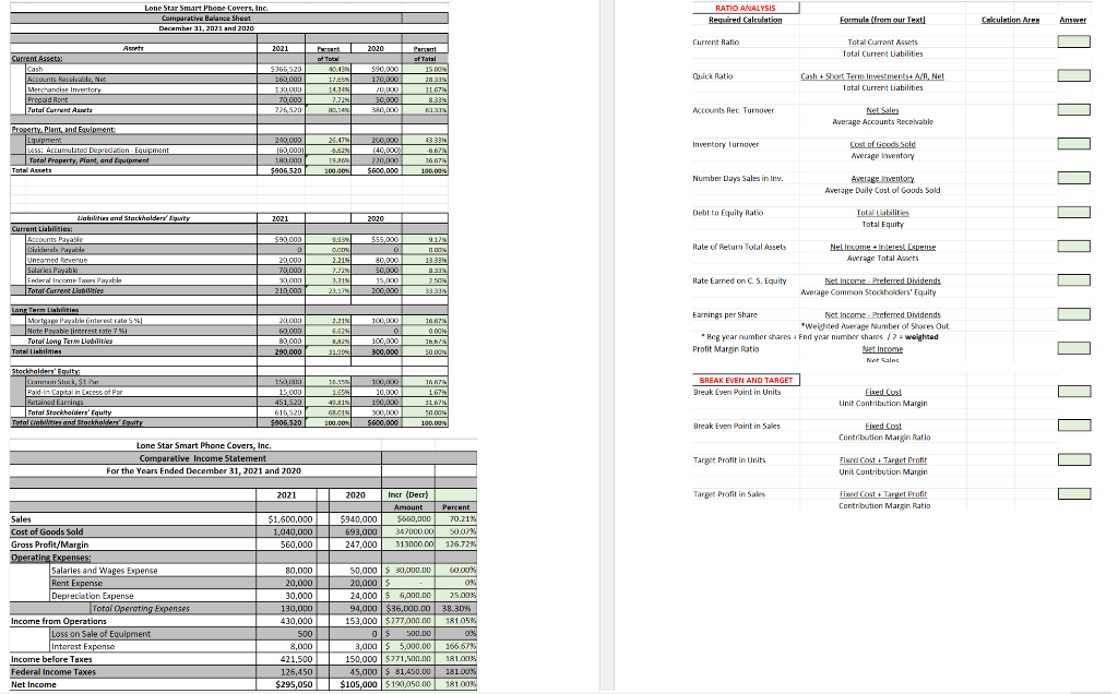 Solved Part One: The Excel file titled “Lone Star Analysis | Chegg.com