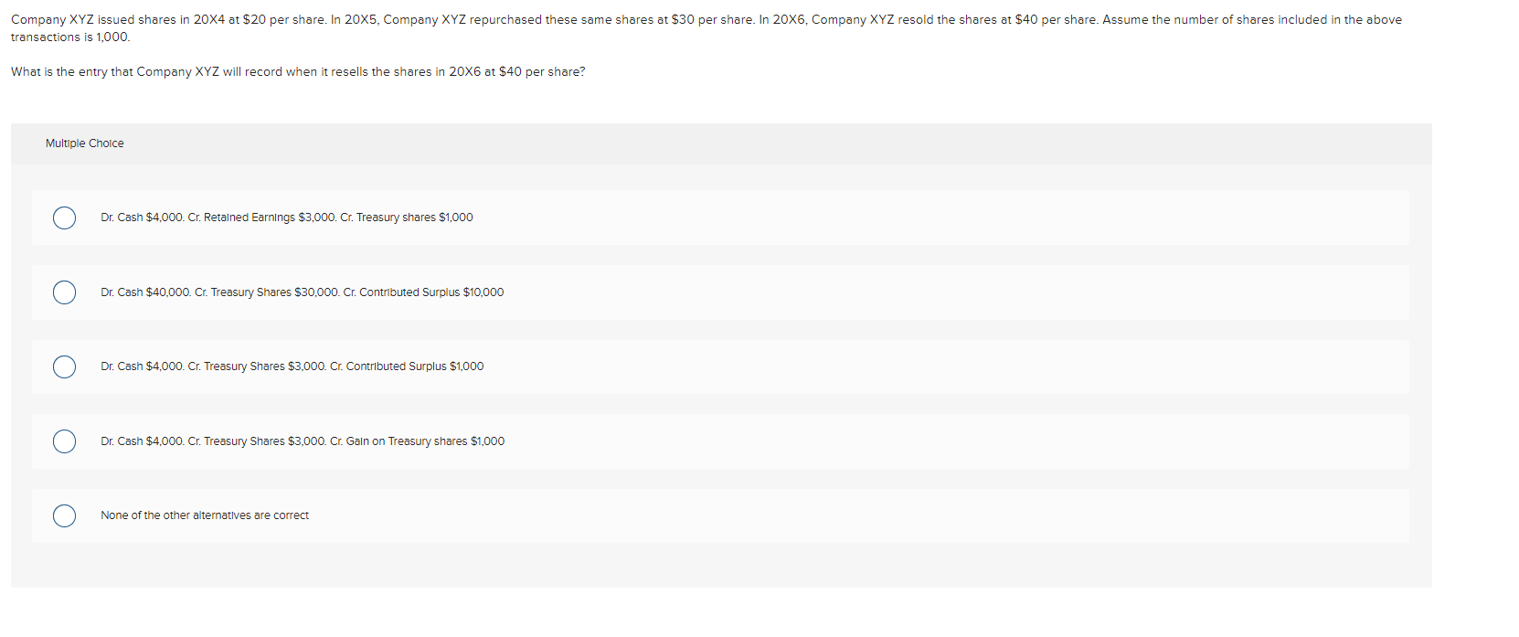 Solved ANSWER IT CAREFULLY PLEASE Company XYZ issued shares | Chegg.com