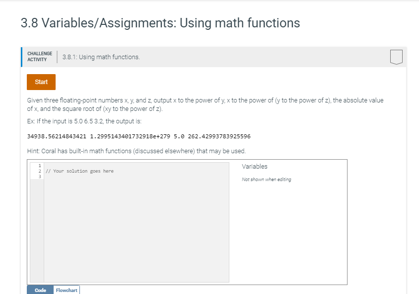 make variable assignments