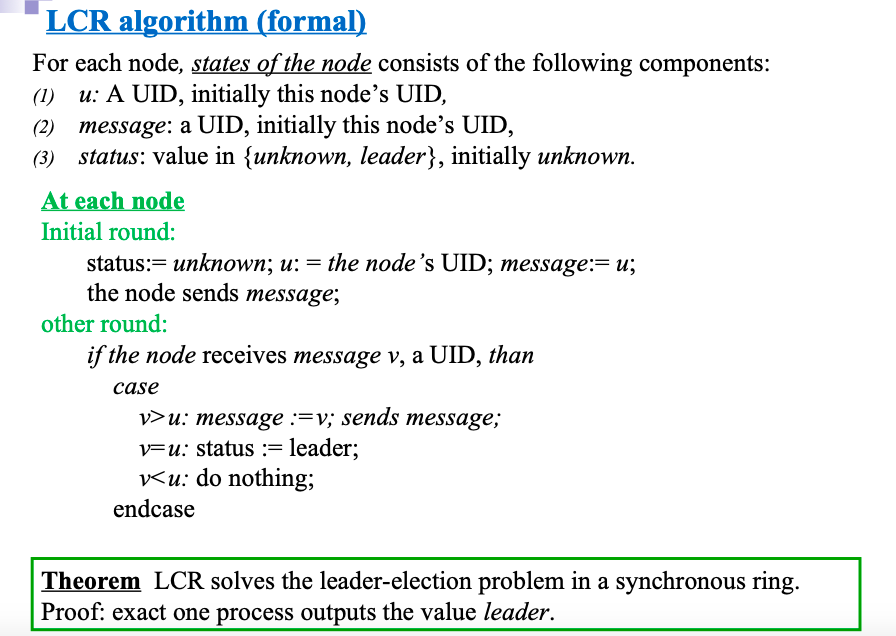 Assignment 1 Complete Lcr Algorithm In Slide 4 S Chegg Com