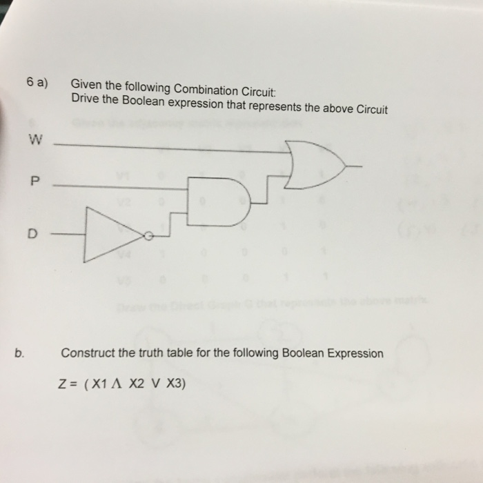 Solved Given the following Combination Circuit: Drive the | Chegg.com