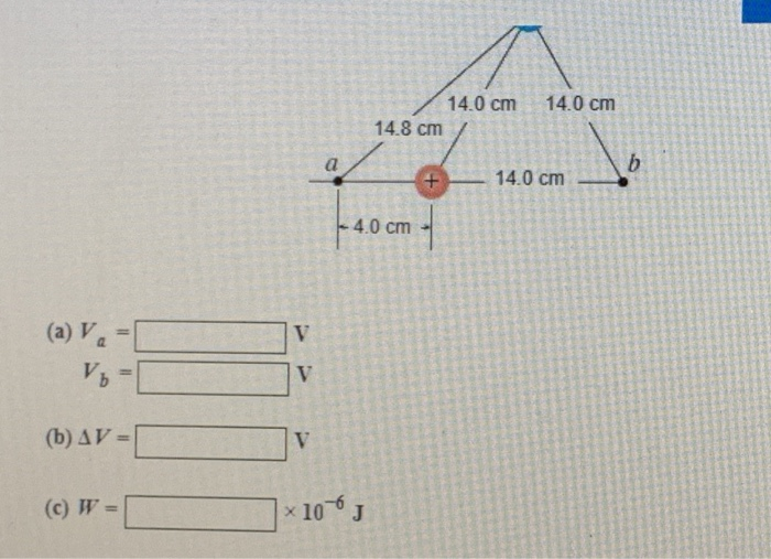 Solved (a) Find the electric potential at points a and b for | Chegg.com