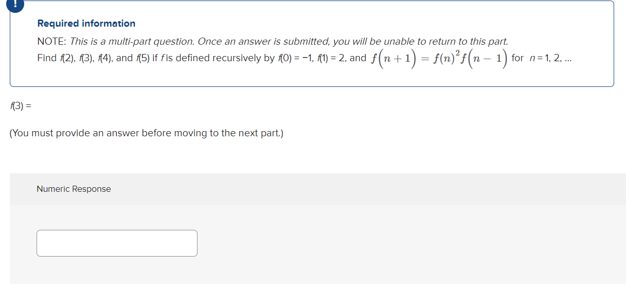 Solved Required information NOTE: This is a multi-part | Chegg.com