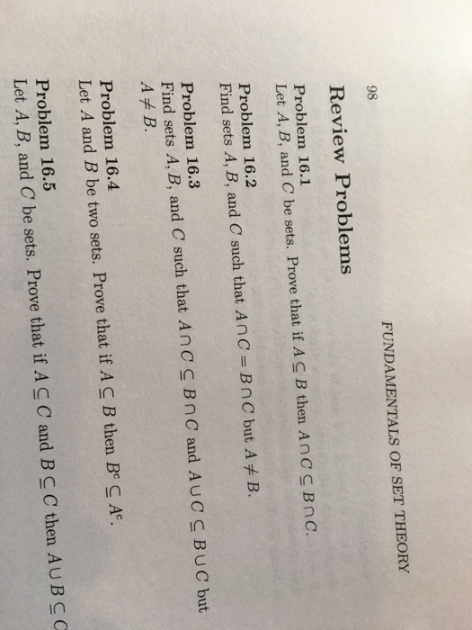 Solved Let A, B, and C be sets. Prove that if A | Chegg.com